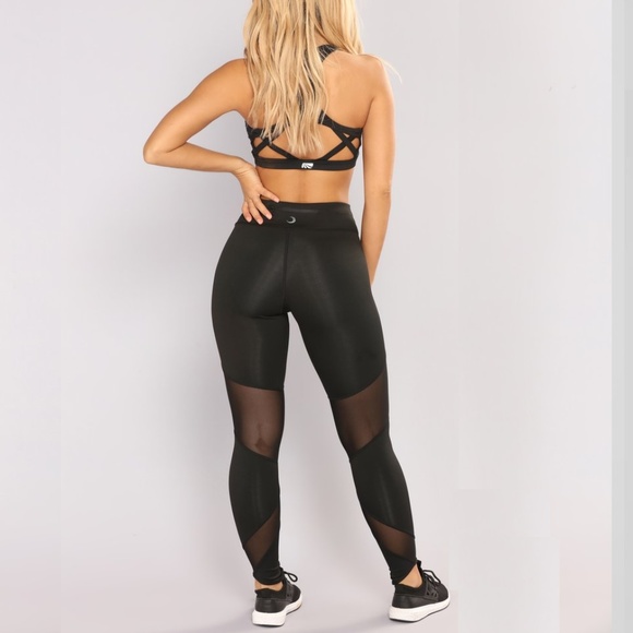 Black Mesh Leggins - Picture 2 of 9